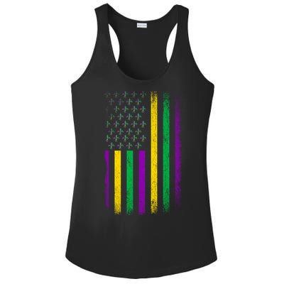 Patriotic American Masquerade Usa Flag Party Mardi Gras Gift Ladies PosiCharge Competitor Racerback Tank