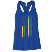 Patriotic American Masquerade Usa Flag Party Mardi Gras Gift Women's Racerback Tank