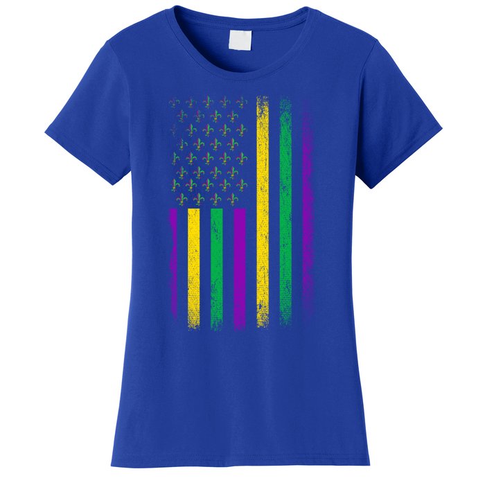 Patriotic American Masquerade Usa Flag Party Mardi Gras Gift Women's T-Shirt