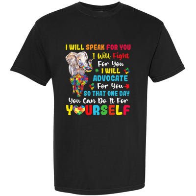 puzzle Autism Mom Elephant Autism Awareness Garment-Dyed Heavyweight T-Shirt