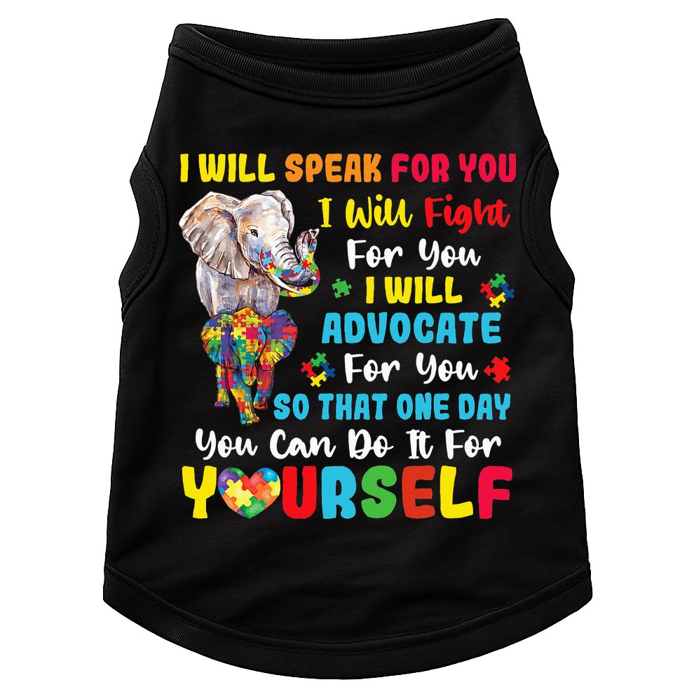 puzzle Autism Mom Elephant Autism Awareness Doggie Tank