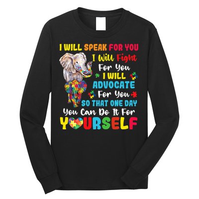 puzzle Autism Mom Elephant Autism Awareness Long Sleeve Shirt