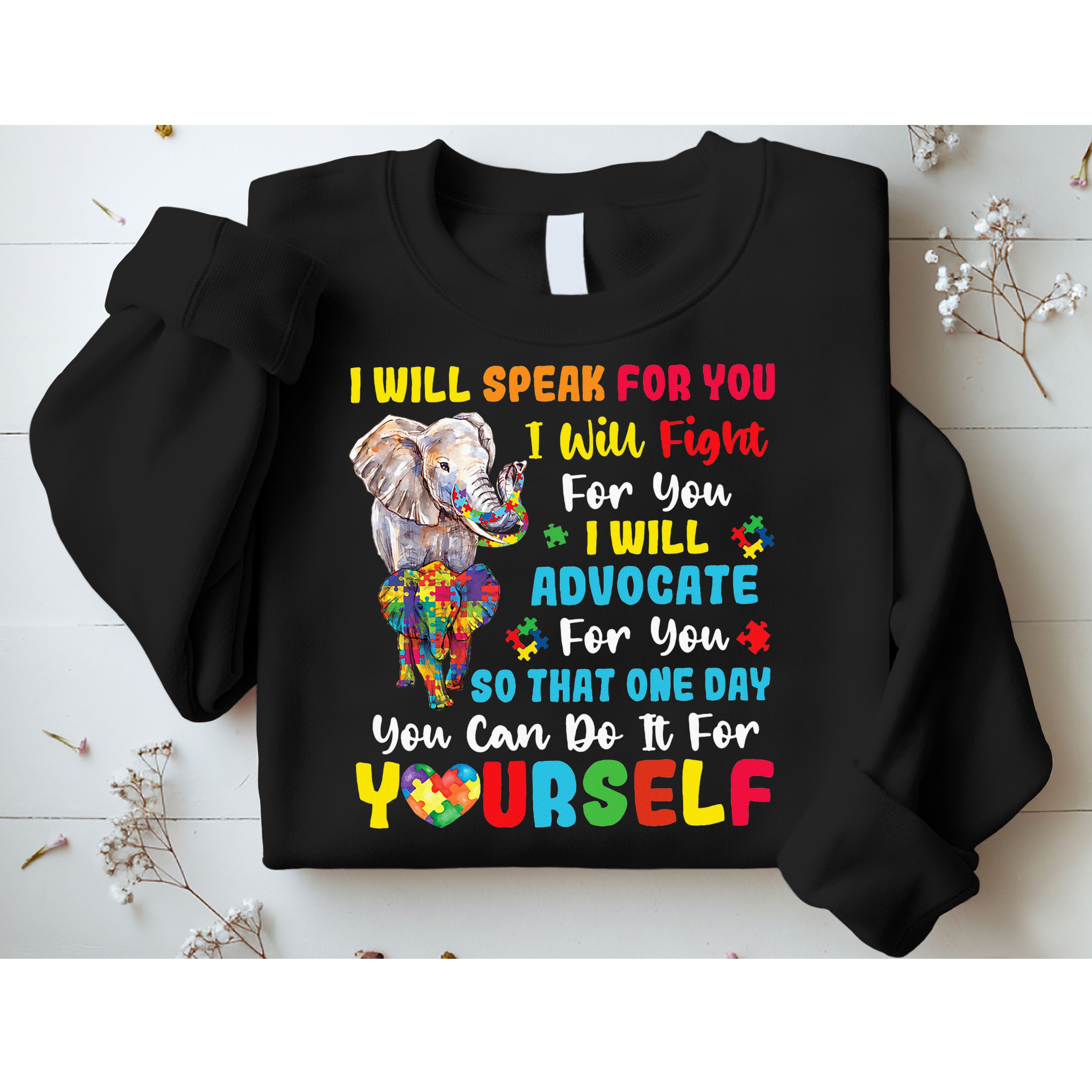 puzzle Autism Mom Elephant Autism Awareness Sweatshirt
