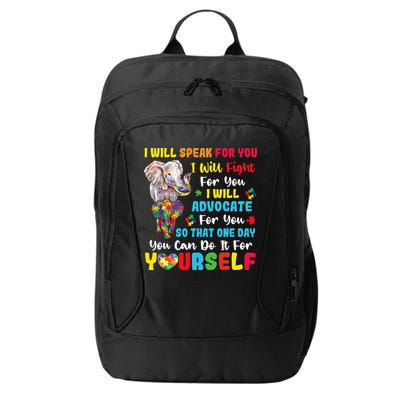 puzzle Autism Mom Elephant Autism Awareness City Backpack