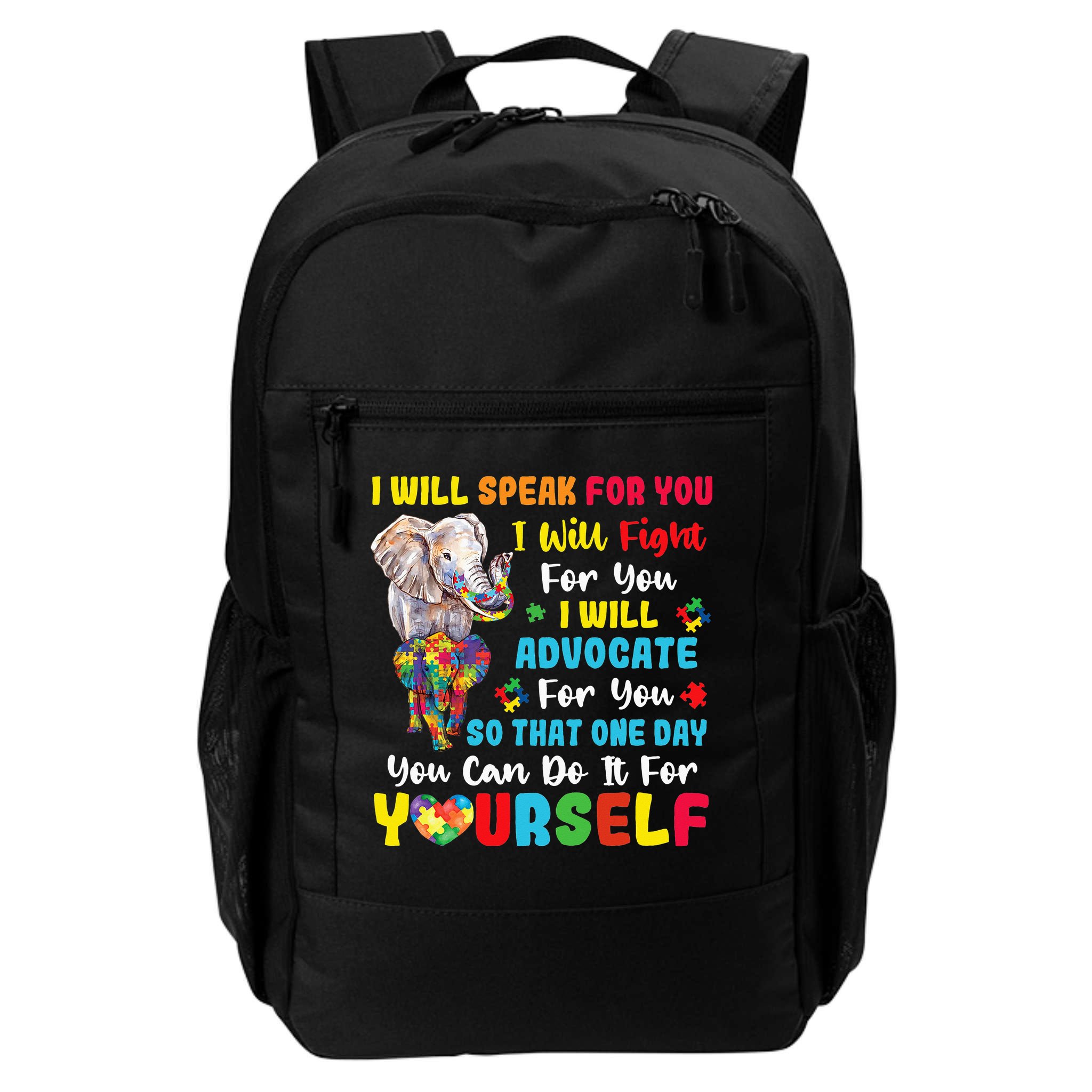 puzzle Autism Mom Elephant Autism Awareness Backpack