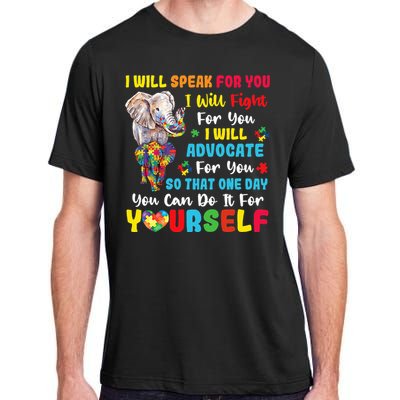 puzzle Autism Mom Elephant Autism Awareness Adult ChromaSoft Performance T-Shirt