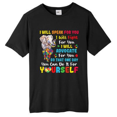 puzzle Autism Mom Elephant Autism Awareness Tall Fusion ChromaSoft Performance T-Shirt