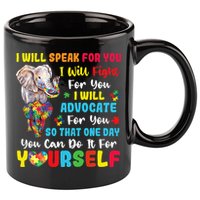puzzle Autism Mom Elephant Autism Awareness 11oz C Handle Ceramic Mug