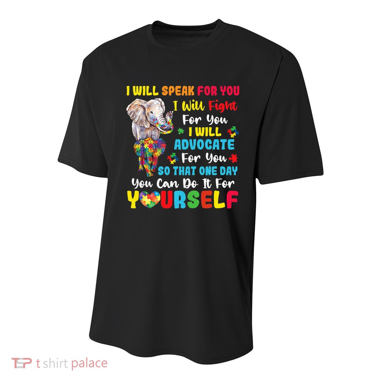 puzzle Autism Mom Elephant Autism Awareness Youth Performance Sprint T-Shirt