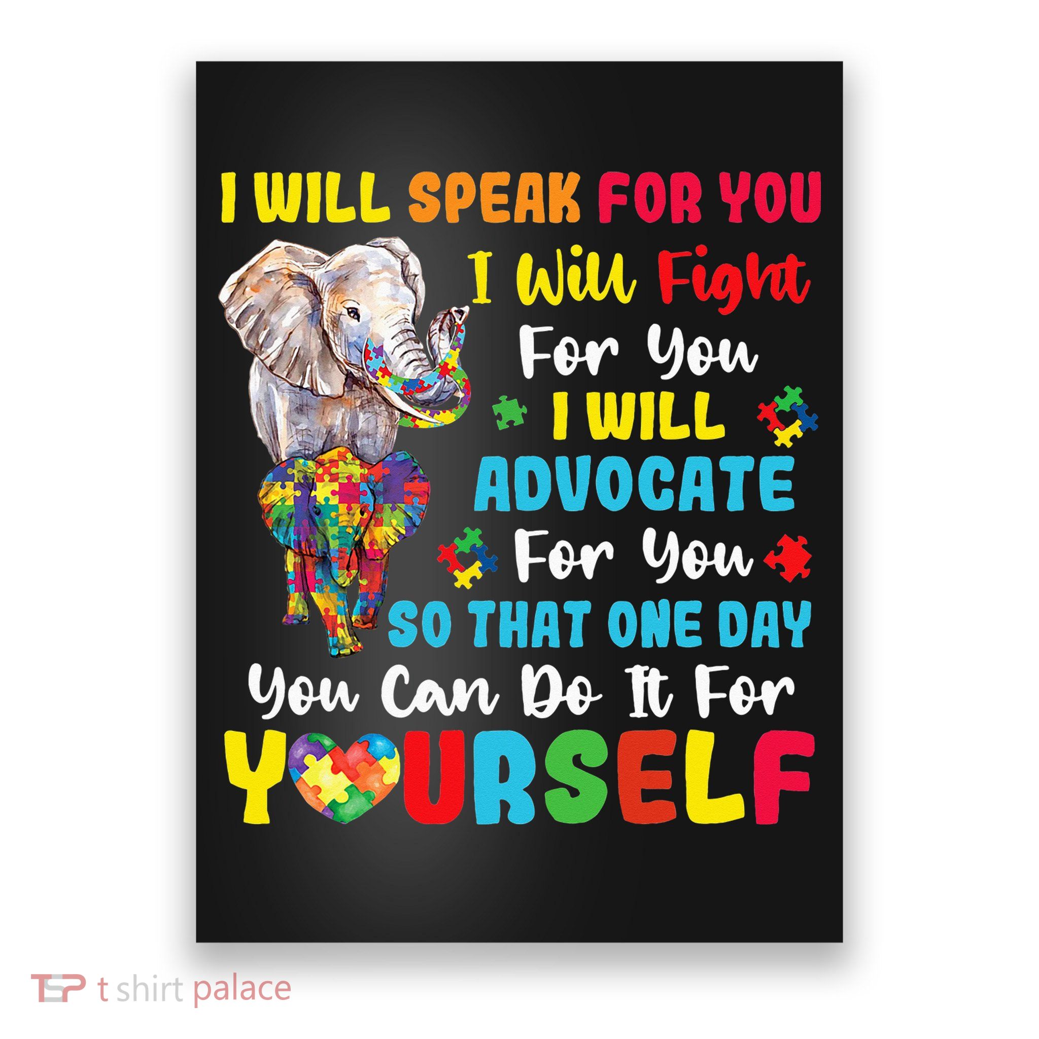 puzzle Autism Mom Elephant Autism Awareness Poster