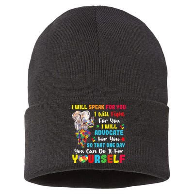 puzzle Autism Mom Elephant Autism Awareness Sustainable Knit Beanie