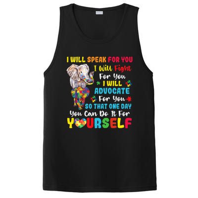 puzzle Autism Mom Elephant Autism Awareness PosiCharge Competitor Tank