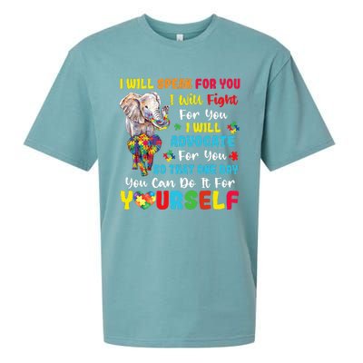 puzzle Autism Mom Elephant Autism Awareness Sueded Cloud Jersey T-Shirt