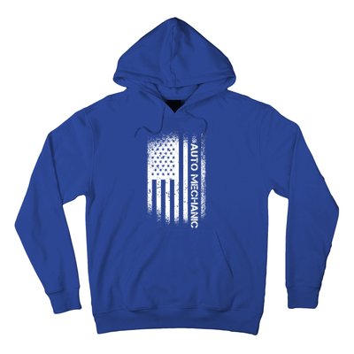 Patriotic Auto Mechanic With American Flag Cool Gift Hoodie