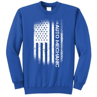 Patriotic Auto Mechanic With American Flag Cool Gift Sweatshirt