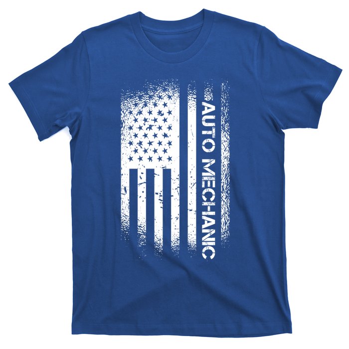 Patriotic Auto Mechanic With American Flag Cool Gift T-Shirt