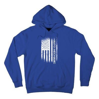 Patriotic Auto Mechanic With American Flag Cool Gift Tall Hoodie