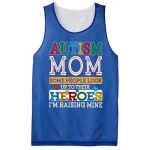 Proud Autism Mom Raising Hero Sped Mom Autism Awareness Cute Gift Mesh Reversible Basketball Jersey Tank