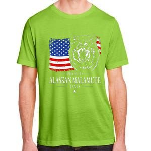 Proud Alaskan Malamute Dad American Flag Patriotic Dog Gift Adult ChromaSoft Performance T-Shirt