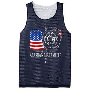 Proud Alaskan Malamute Dad American Flag Patriotic Dog Gift Mesh Reversible Basketball Jersey Tank