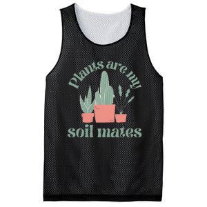 Plants Are My Soil Mates Funny Gardening Mesh Reversible Basketball Jersey Tank