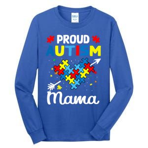 Proud Autism Mama Love Support Accept Heart Gift Tall Long Sleeve T-Shirt