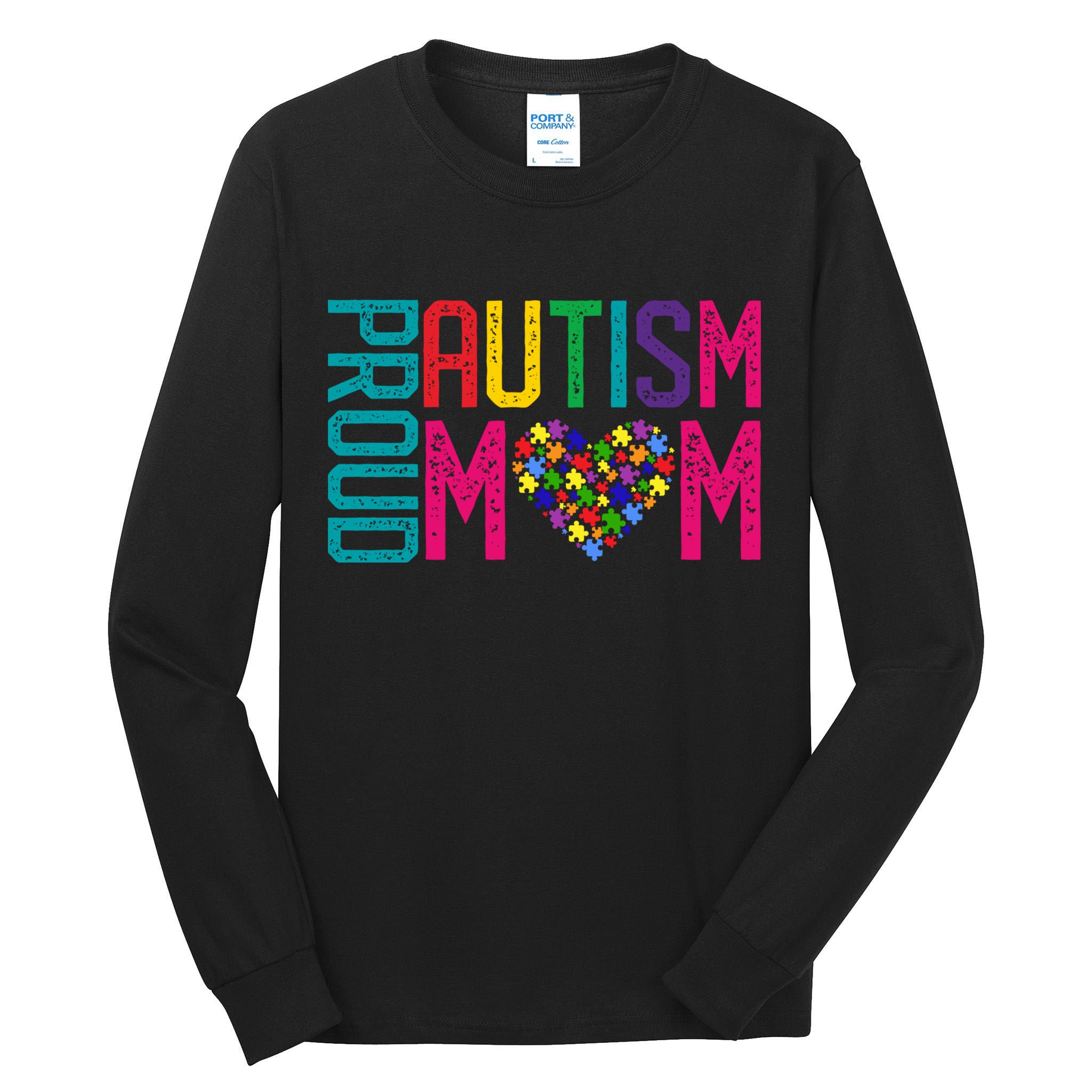 Proud Autism Mom Autism Awareness Day Month Tall Long Sleeve T-Shirt
