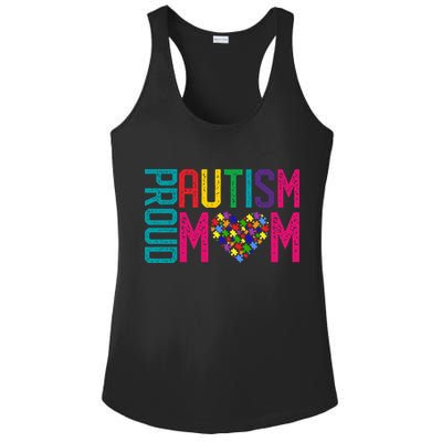Proud Autism Mom Autism Awareness Day Month Ladies PosiCharge Competitor Racerback Tank