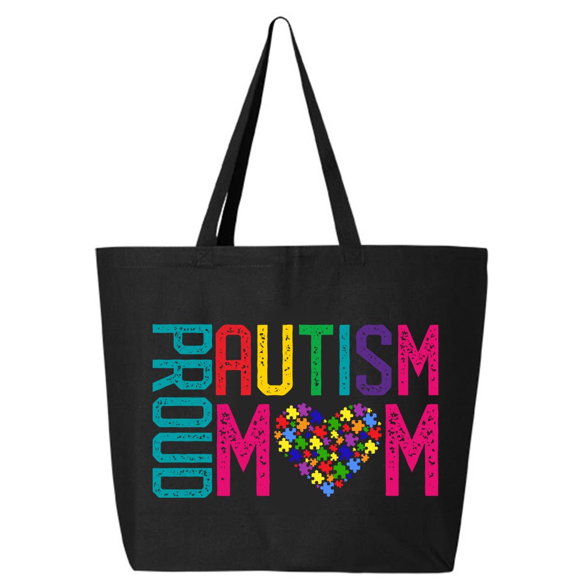 Proud Autism Mom Autism Awareness Day Month 25L Jumbo Tote