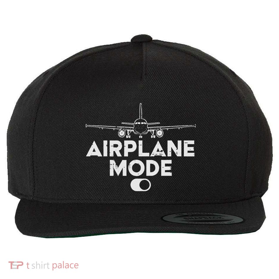 Pilot Airplane Mode On Funny Aviation Aviator Wool Snapback Cap