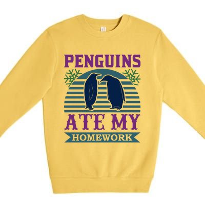 Penguins Ate My Homework Premium Crewneck Sweatshirt