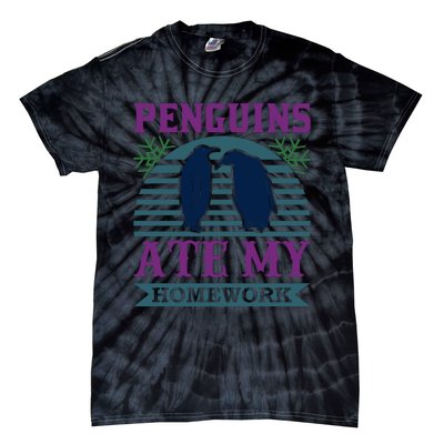 Penguins Ate My Homework Tie-Dye T-Shirt