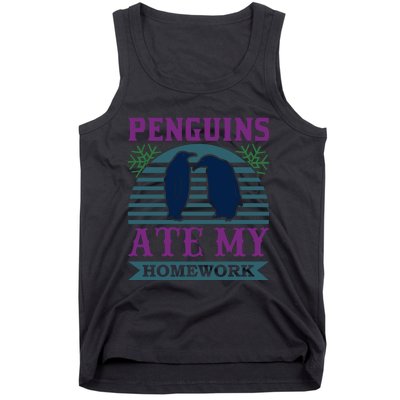 Penguins Ate My Homework Tank Top