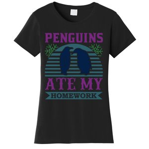 Penguins Ate My Homework Women's T-Shirt