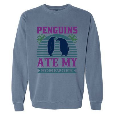 Penguins Ate My Homework Garment-Dyed Sweatshirt