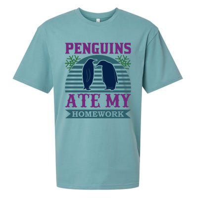 Penguins Ate My Homework Sueded Cloud Jersey T-Shirt