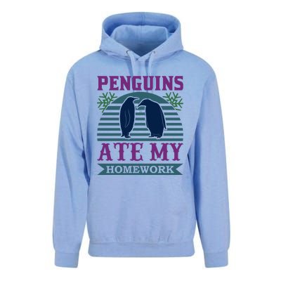 Penguins Ate My Homework Unisex Surf Hoodie