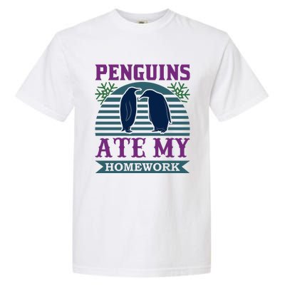 Penguins Ate My Homework Garment-Dyed Heavyweight T-Shirt