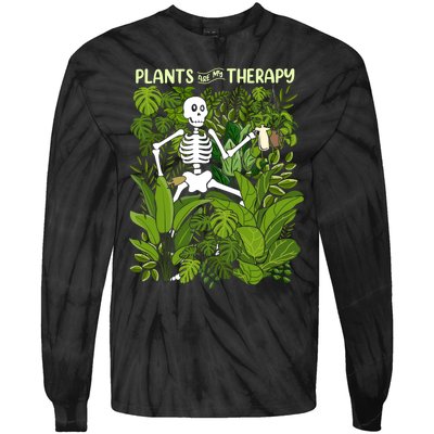 Plants Are My Therapy Tie-Dye Long Sleeve Shirt