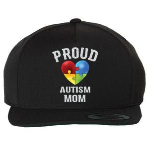 Proud Autism Mom Autism Awareness Funny Gift For Mommy Mama Meaningful Gift Wool Snapback Cap