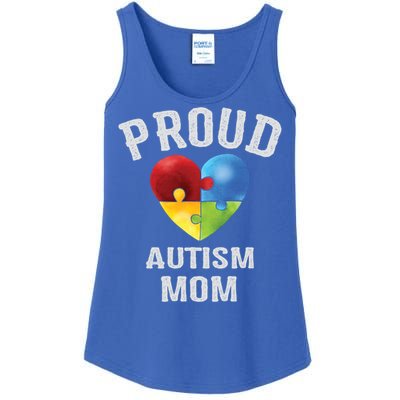 Proud Autism Mom Autism Awareness Funny Gift For Mommy Mama Meaningful Gift Ladies Essential Tank