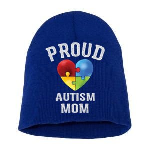 Proud Autism Mom Autism Awareness Funny Gift For Mommy Mama Meaningful Gift Short Acrylic Beanie