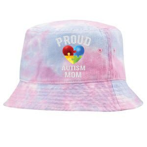 Proud Autism Mom Autism Awareness Funny Gift For Mommy Mama Meaningful Gift Tie-Dyed Bucket Hat