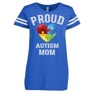 Proud Autism Mom Autism Awareness Funny Gift For Mommy Mama Meaningful Gift Enza Ladies Jersey Football T-Shirt