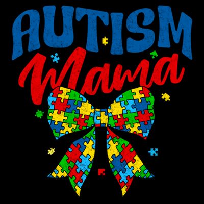 Proud Autism Mama - Autism Awareness Coquette Bow Autism Mom Gift T-Shirt