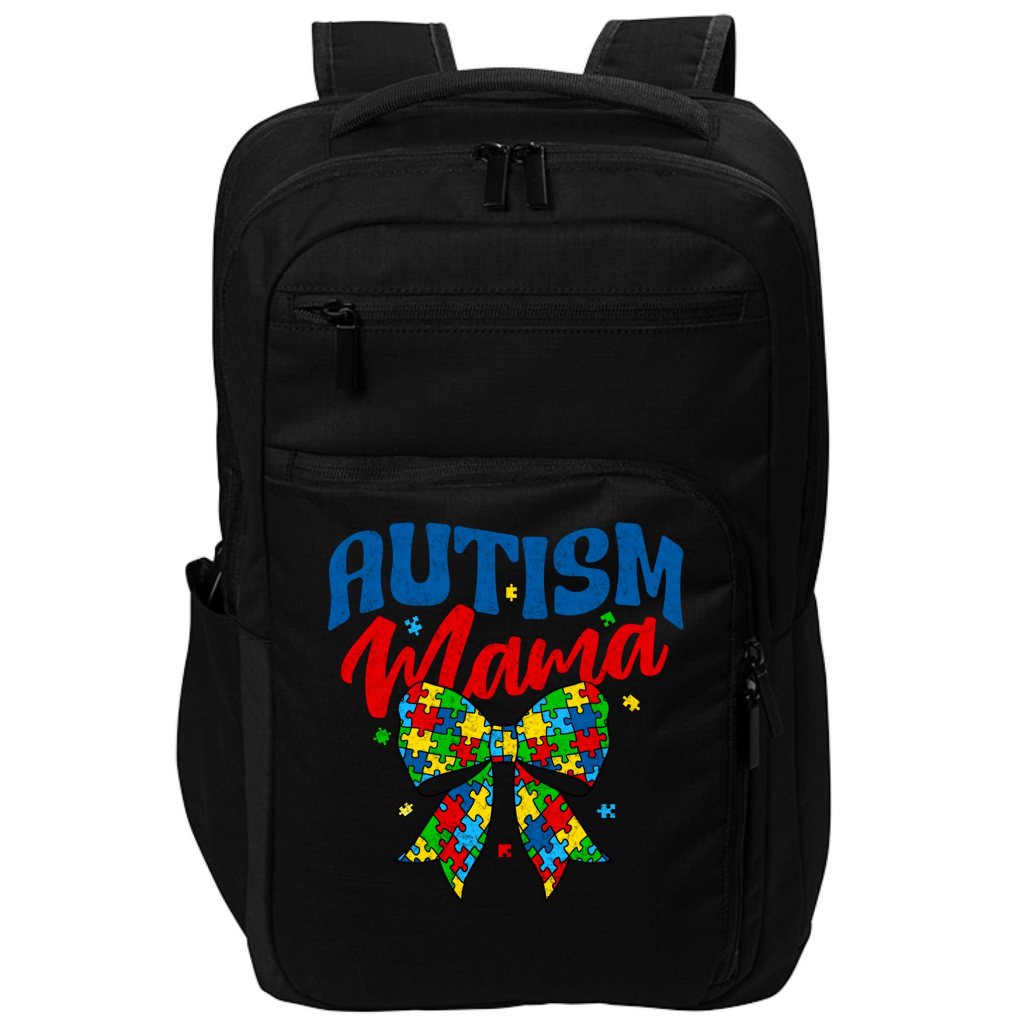Proud Autism Mama - Autism Awareness Coquette Bow Autism Mom Gift Impact Tech Backpack