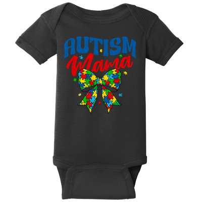 Proud Autism Mama - Autism Awareness Coquette Bow Autism Mom Gift Baby Bodysuit