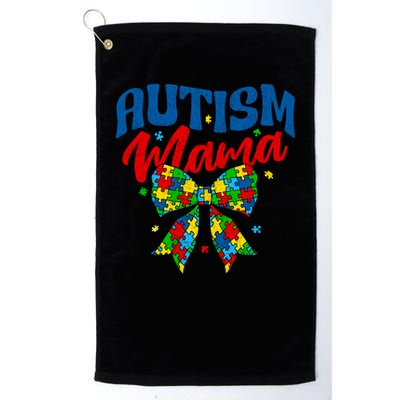 Proud Autism Mama - Autism Awareness Coquette Bow Autism Mom Gift Golf Towel