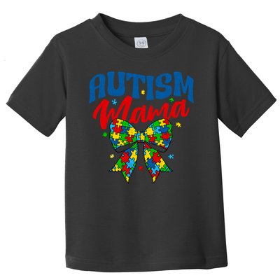 Proud Autism Mama - Autism Awareness Coquette Bow Autism Mom Gift Toddler T-Shirt