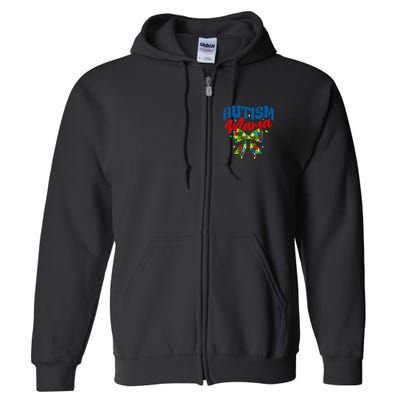 Proud Autism Mama - Autism Awareness Coquette Bow Autism Mom Gift Full Zip Hoodie
